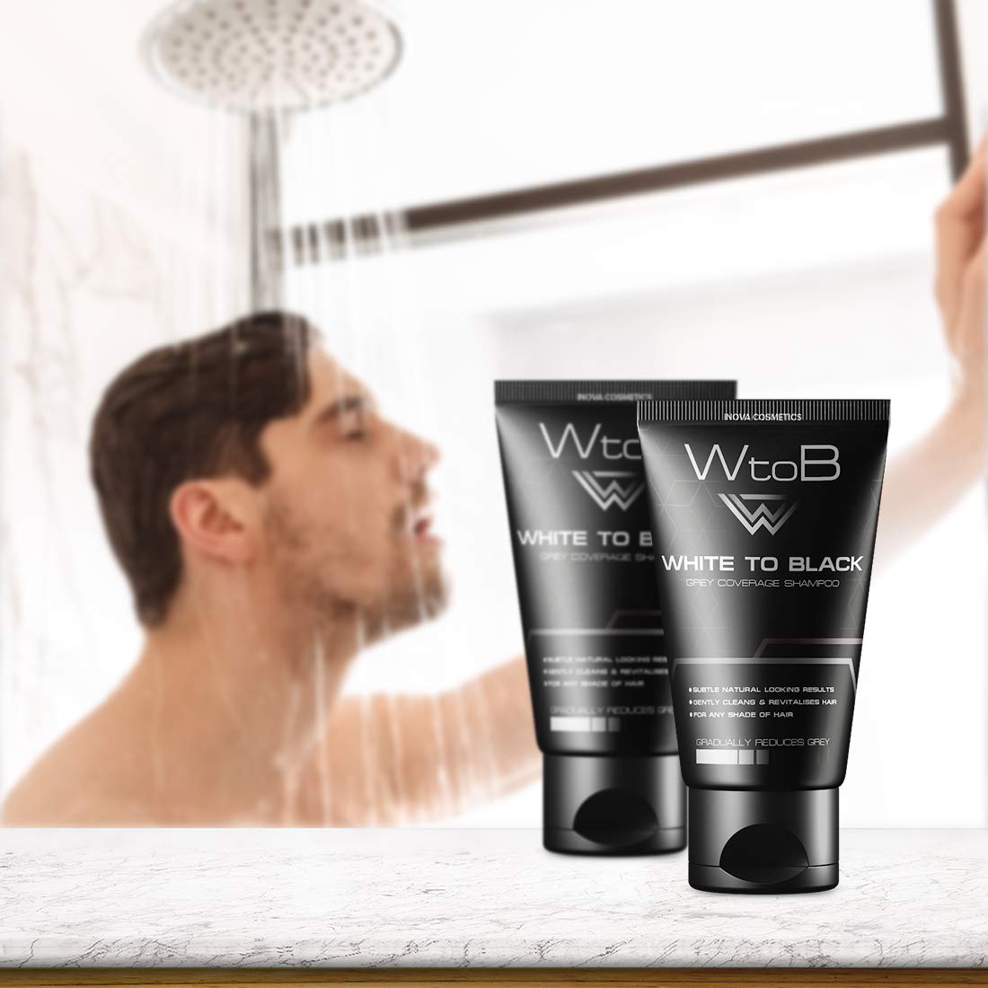 White to Black, Grey Coverage Shampoo, 50 ml(Pack of 1)