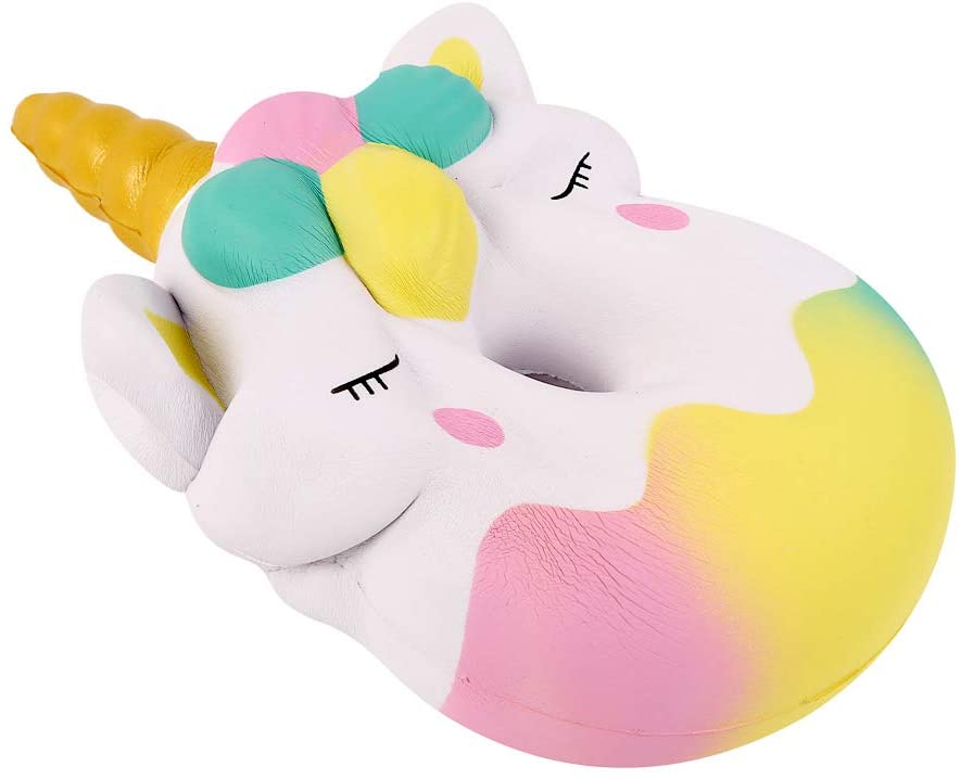 Anboor 13 Inches Squishies Jumbo Unicorn Donut Kawaii Soft Slow Rising Scented Giant Doughnut Squish