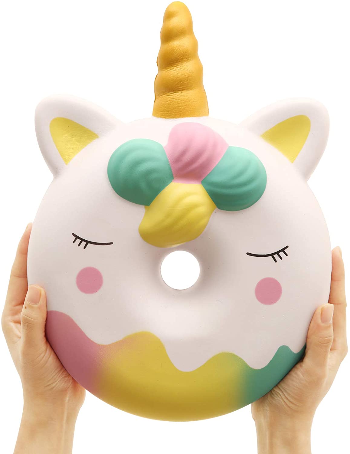 Anboor 13 Inches Squishies Jumbo Unicorn Donut Kawaii Soft Slow Rising Scented Giant Doughnut Squish