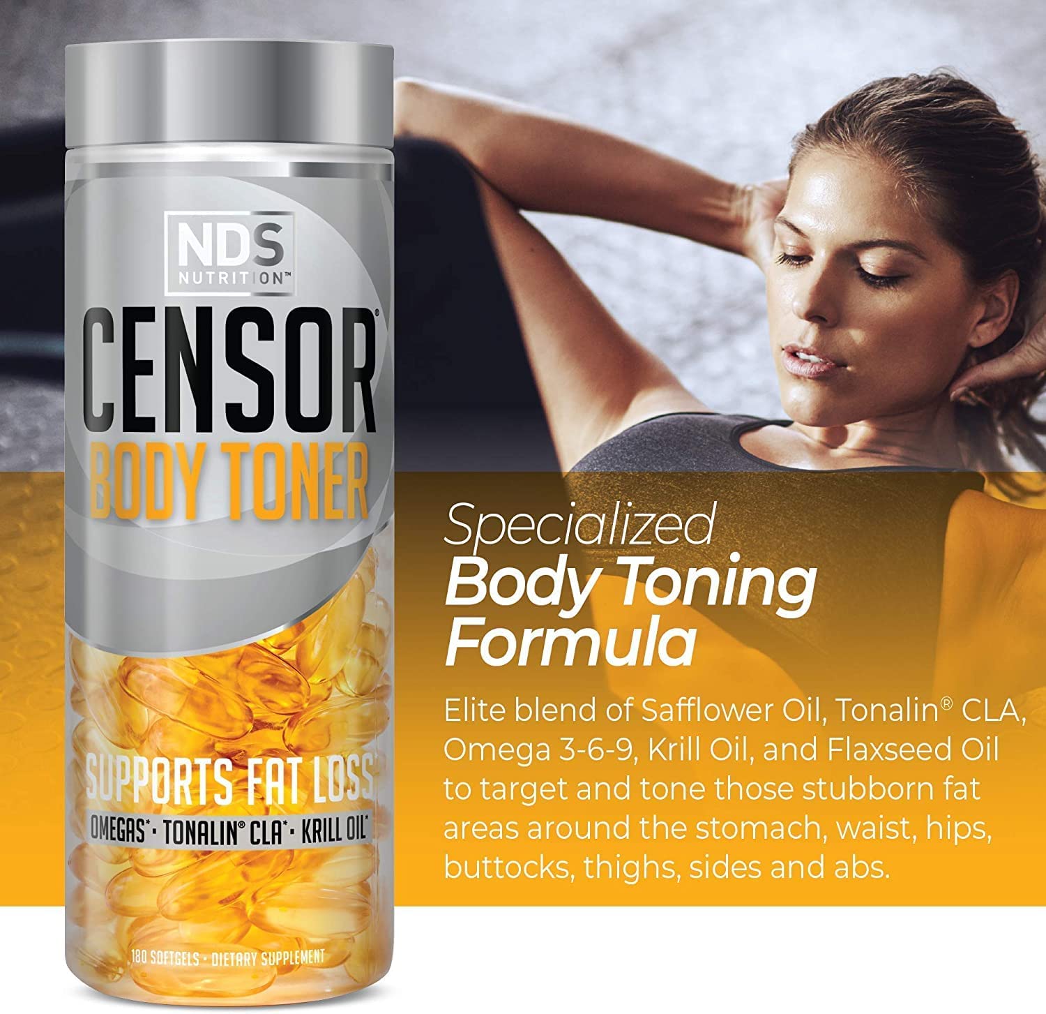 NDS Nutrition Censor Fat Loss and Body Toner with CLA, Fish Oil
