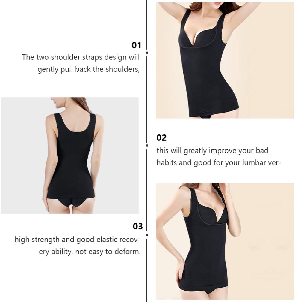 EXCEART Women Waist Trainer Shapewear Vest Seamless Body Shaper Tummy Control Workout Tank Top Corse