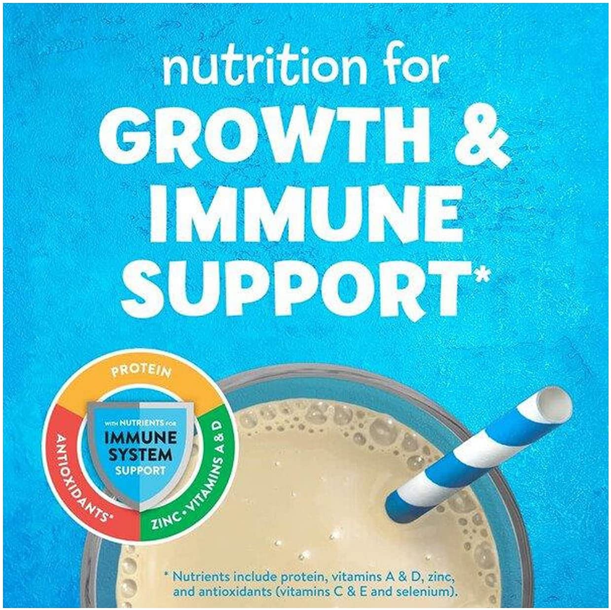 Pediasure Grow & Gain Kids Nutritional Shake, with Protein, DHA, & Vitamins & Minerals, Vanilla, 8 F