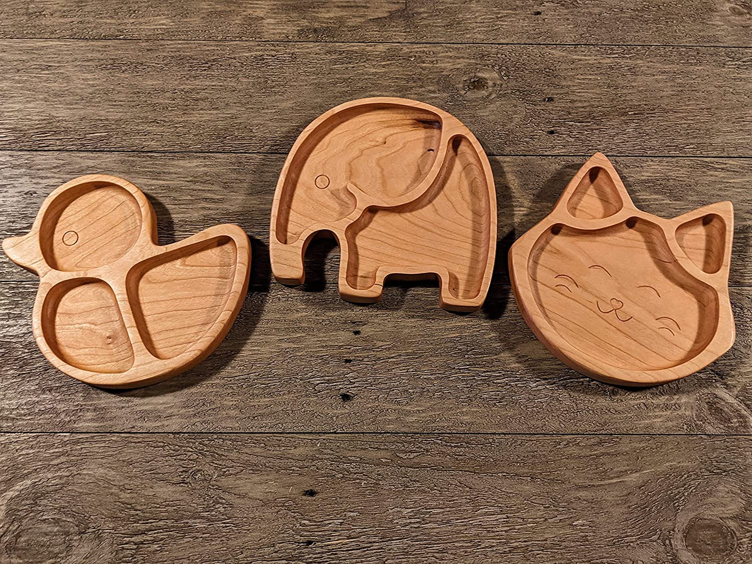 Kid-Cuterie Board, Eco-friendly child or toddler serving plate (Duck)