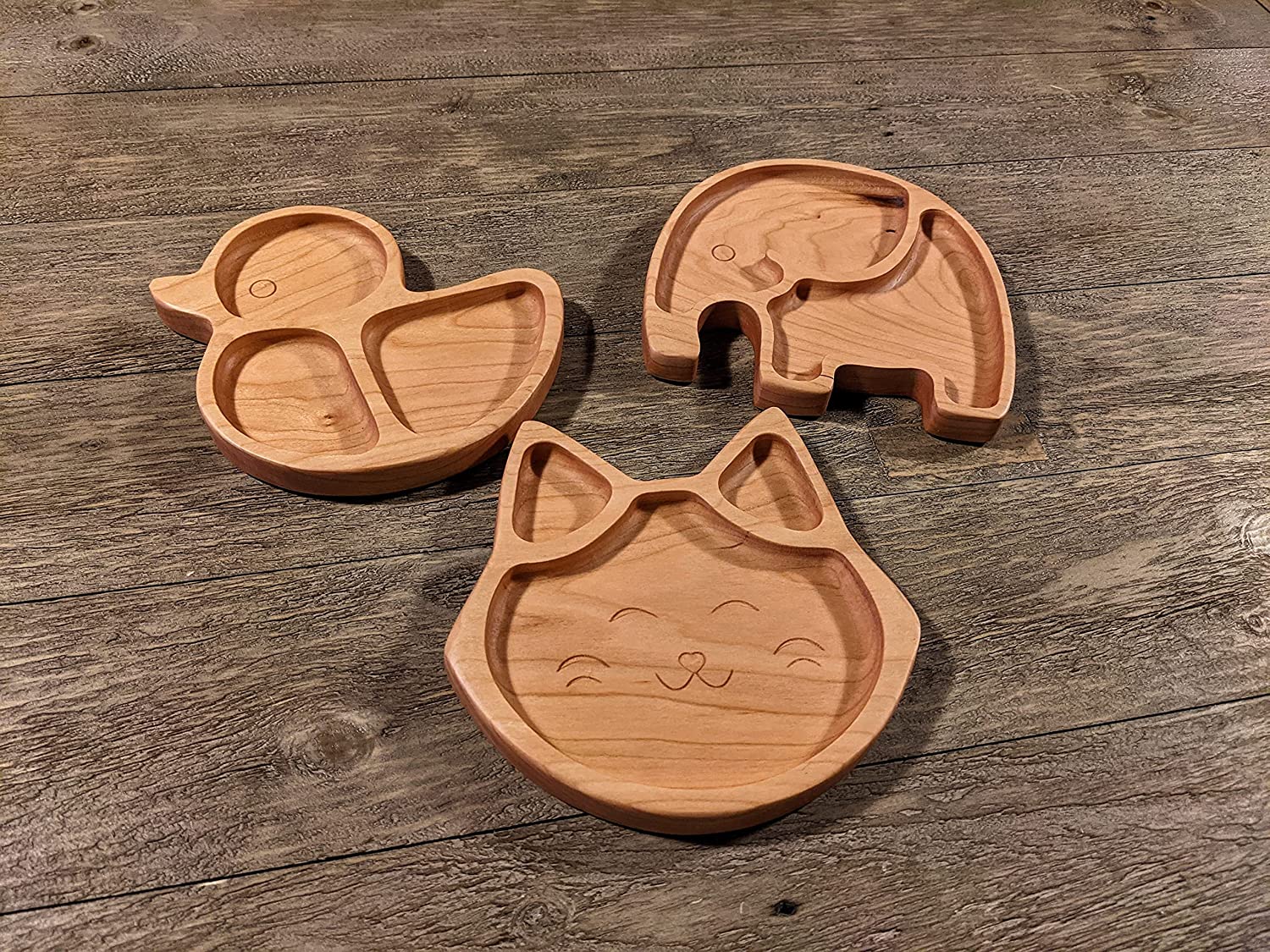 Kid-Cuterie Board, Eco-friendly child or toddler serving plate (Duck)