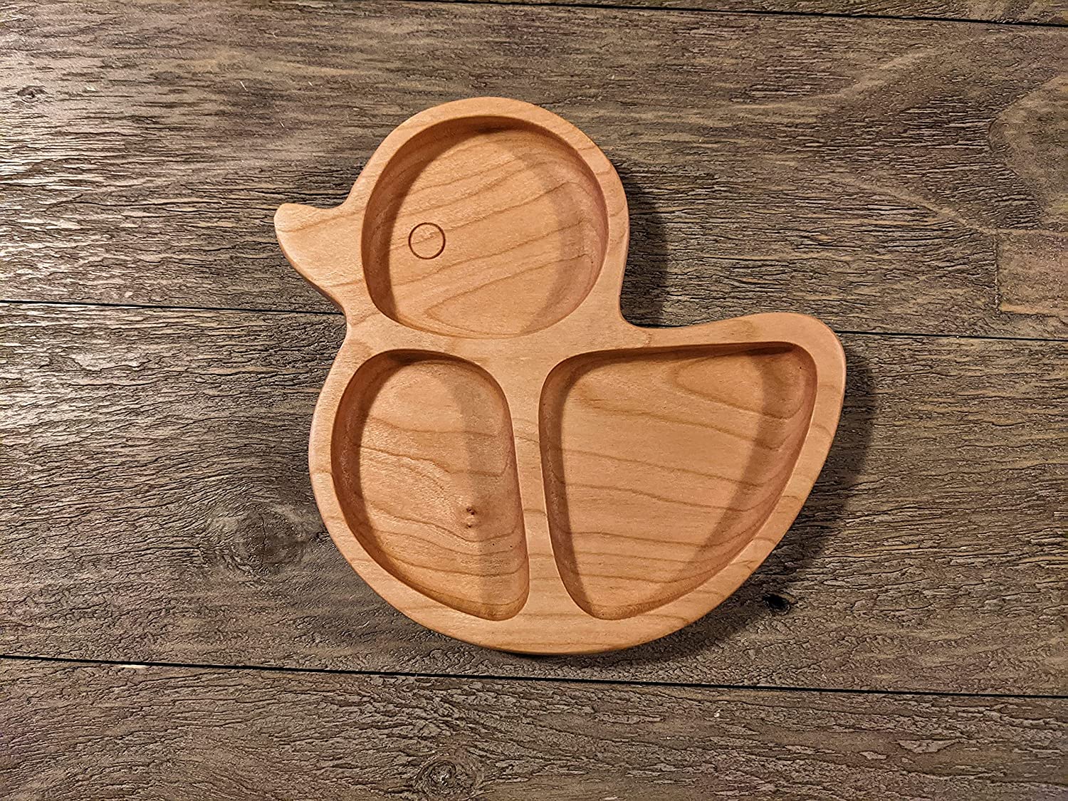 Kid-Cuterie Board, Eco-friendly child or toddler serving plate (Duck)