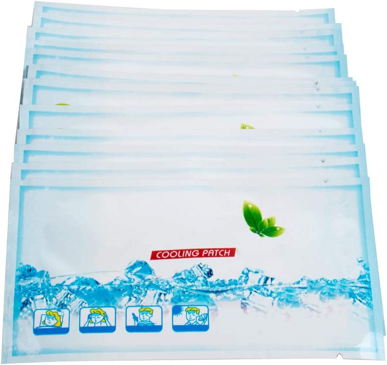 Lolicute 15pcs Cooling Gel Patch,Cooling Gel Fever Cooling Patch,Cooling Forehead Gel Patch,Headache