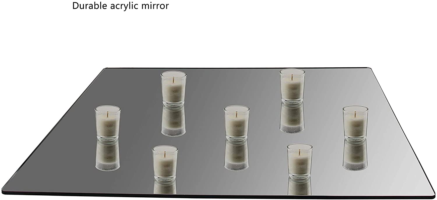 Marketing Holders 10”W Sheet Mirror w/Rounded Corners DIY Wall Decor Vanity Home Architectural Des