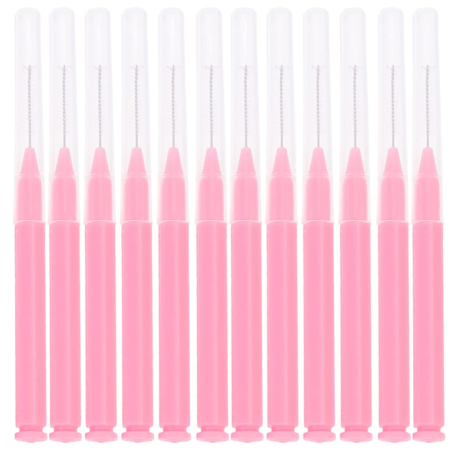 EXCEART 60 Pcs Interdental Brush Toothpick Wider Spaces Dental Picks Between Teeth Cleaner Deep Clea