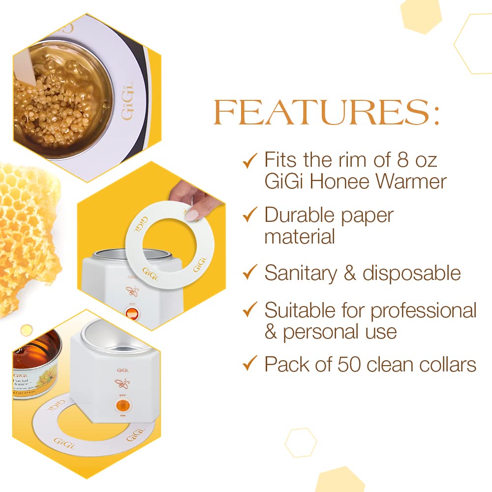 GiGi Clean Collars for Wax Warmers, 8 oz cans, 50 ct