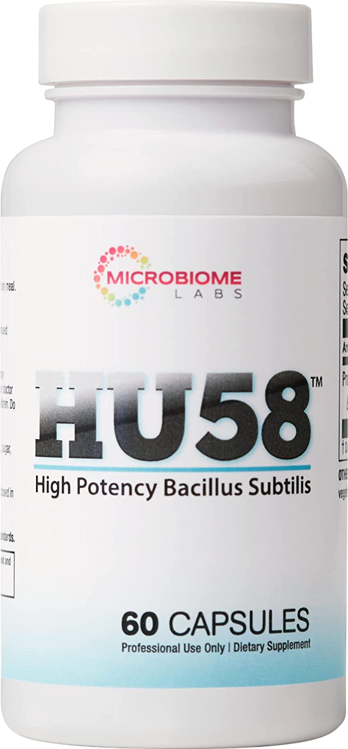 Microbiome Labs HU58 - High Potency Bacillus subtilis Probiotic Supplement - Probiotics for Digestiv