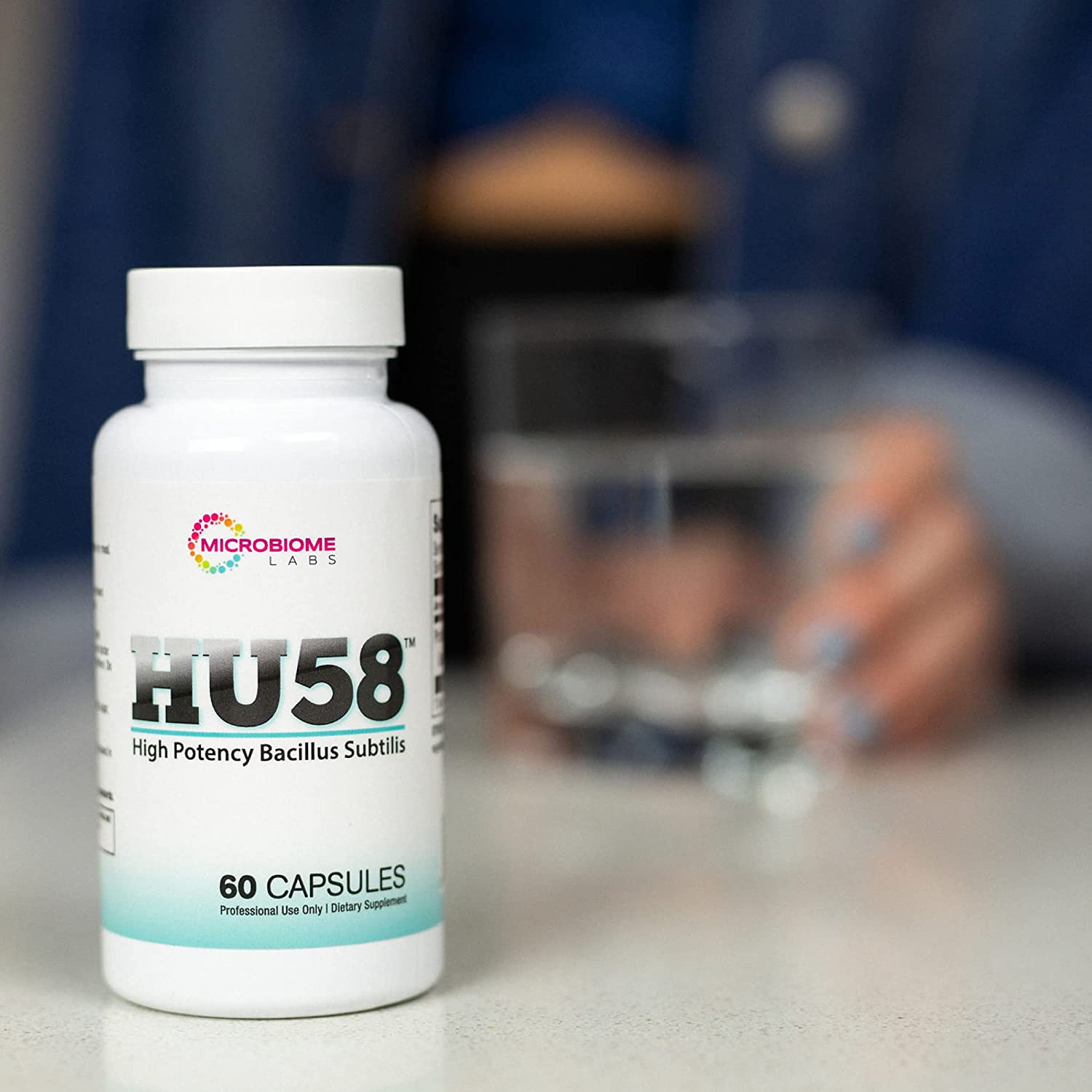 Microbiome Labs HU58 - High Potency Bacillus subtilis Probiotic Supplement - Probiotics for Digestiv