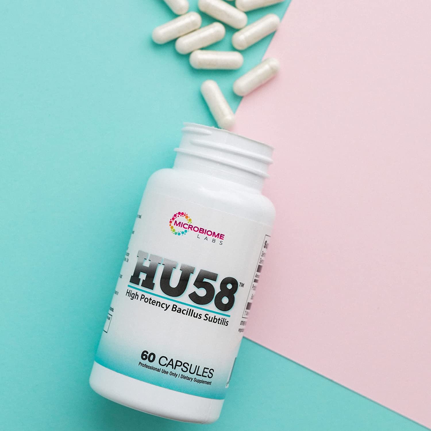 Microbiome Labs HU58 - High Potency Bacillus subtilis Probiotic Supplement - Probiotics for Digestiv