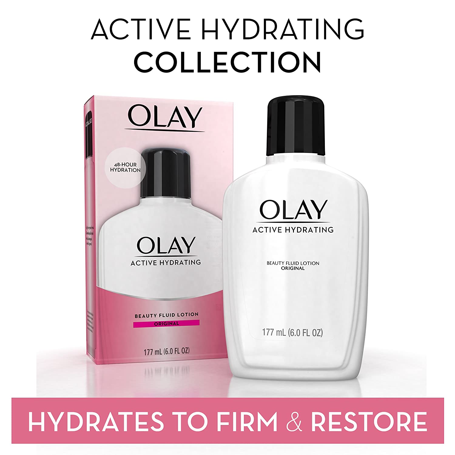 Olay Active Hydrating Beauty Moisturizing Lotion, Facial Moisturizer to Restore Dry Skin, 4.0 Ounce,