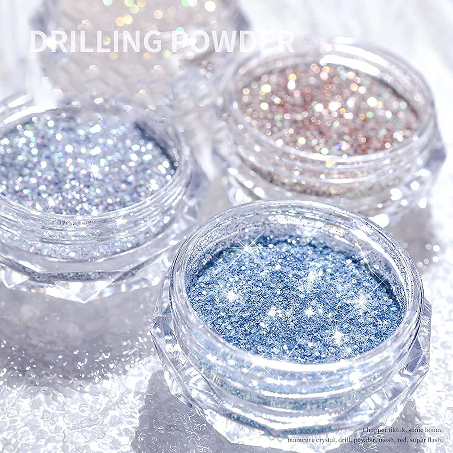 Nail Art Crystal Diamond Powder Women DIY Nail Art Decorations Chrome Gilt Shiny Nail Powder Manicur