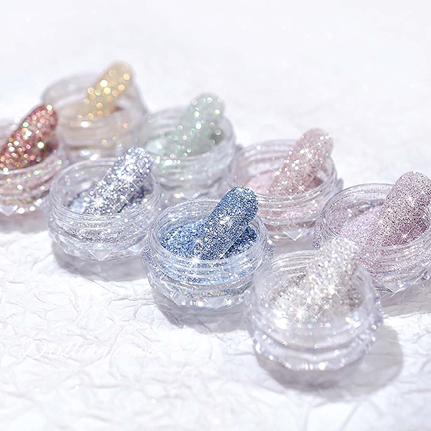 Nail Art Crystal Diamond Powder Women DIY Nail Art Decorations Chrome Gilt Shiny Nail Powder Manicur