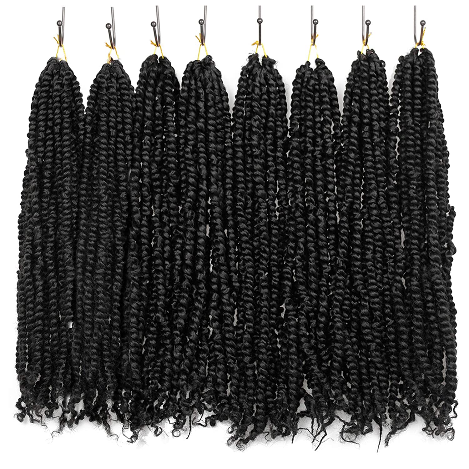 8 Packs Pre-twisted Passion Twist Hair 18 Inch Pre-looped Passion Twist Crochet Braids Bohemian Hair