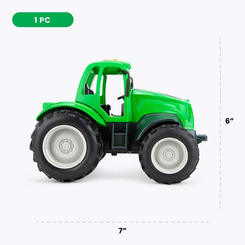 Boley Green Farm Tractor Toy - 1 Pk Realistic Light & Sound Toy Tractor Truck for Boys & Girls 3+