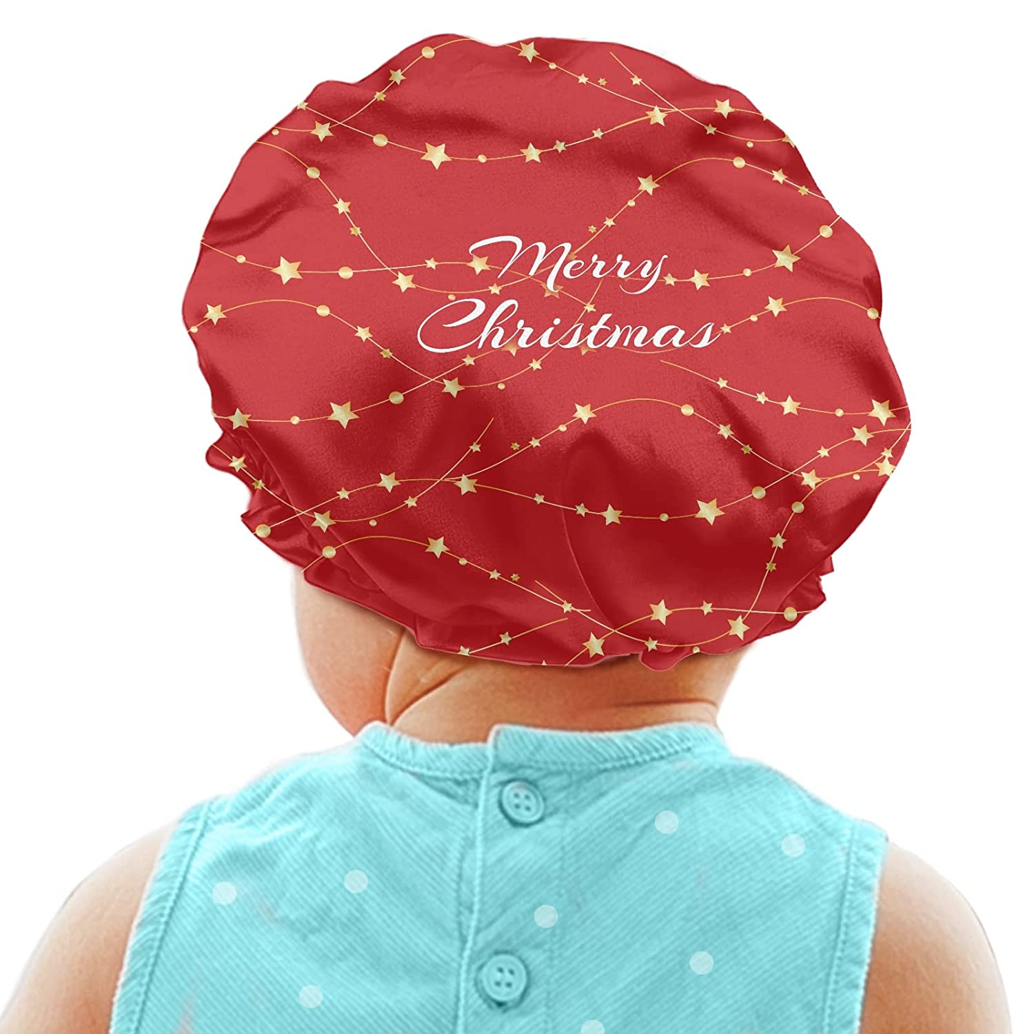 Babrukda Kids Satin Sleep Slouchy Cap Bonnet Festival Holiday Xmas Headwear Night Curly Natural Friz