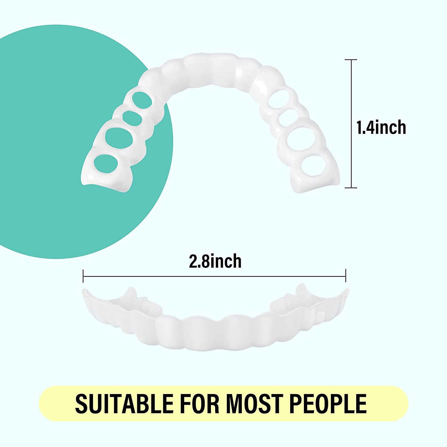 Fake Teeth, Veneers Dentures Socket for Upper and Lower Jaw, Dental Veneers for Women and Men, Regai