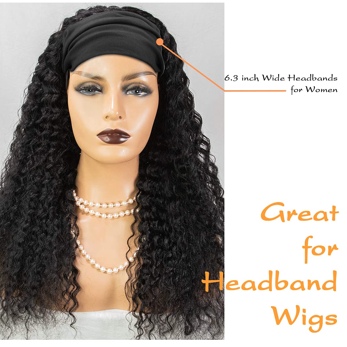 TOBATOBA 4 Pcs Wide Headbands for Women Knotted Turban Headbands for Women Boho African Headbands Ex