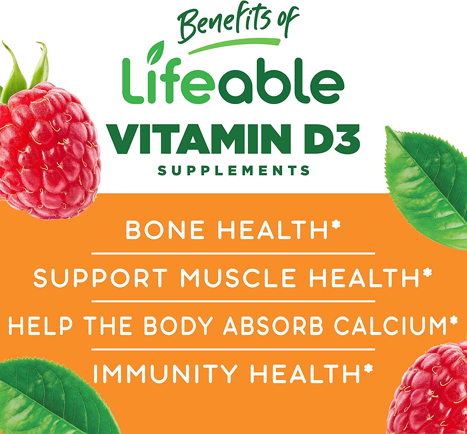 Lifeable Vitamin D Kids + Turmeric Curcumin Kids, Gummies Bundle - Great Tasting, Natural Flavor, Vi