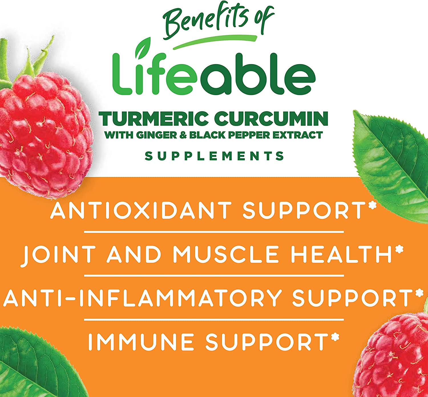 Lifeable Vitamin D Kids + Turmeric Curcumin Kids, Gummies Bundle - Great Tasting, Natural Flavor, Vi