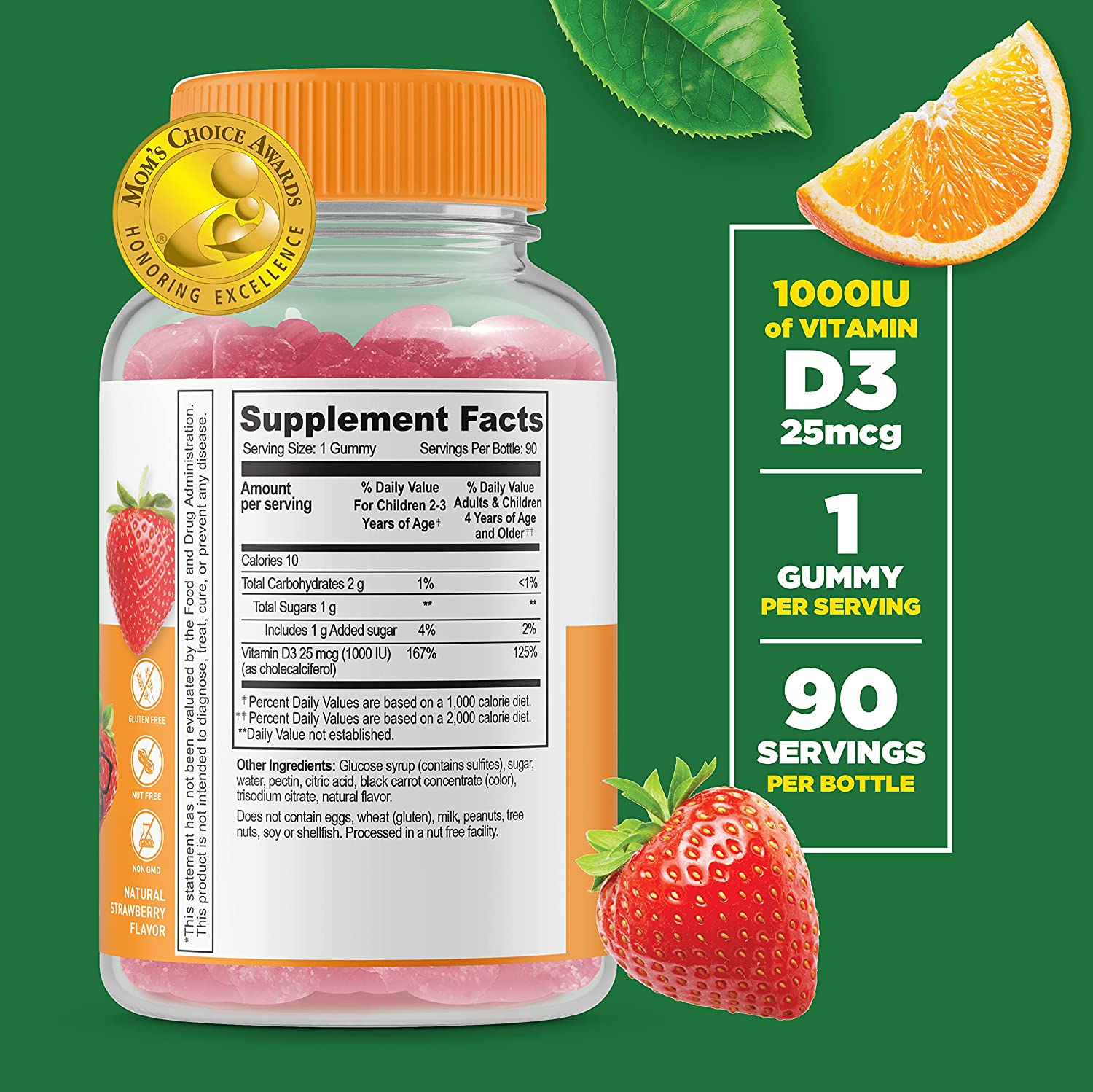 Lifeable Vitamin D Kids + Turmeric Curcumin Kids, Gummies Bundle - Great Tasting, Natural Flavor, Vi