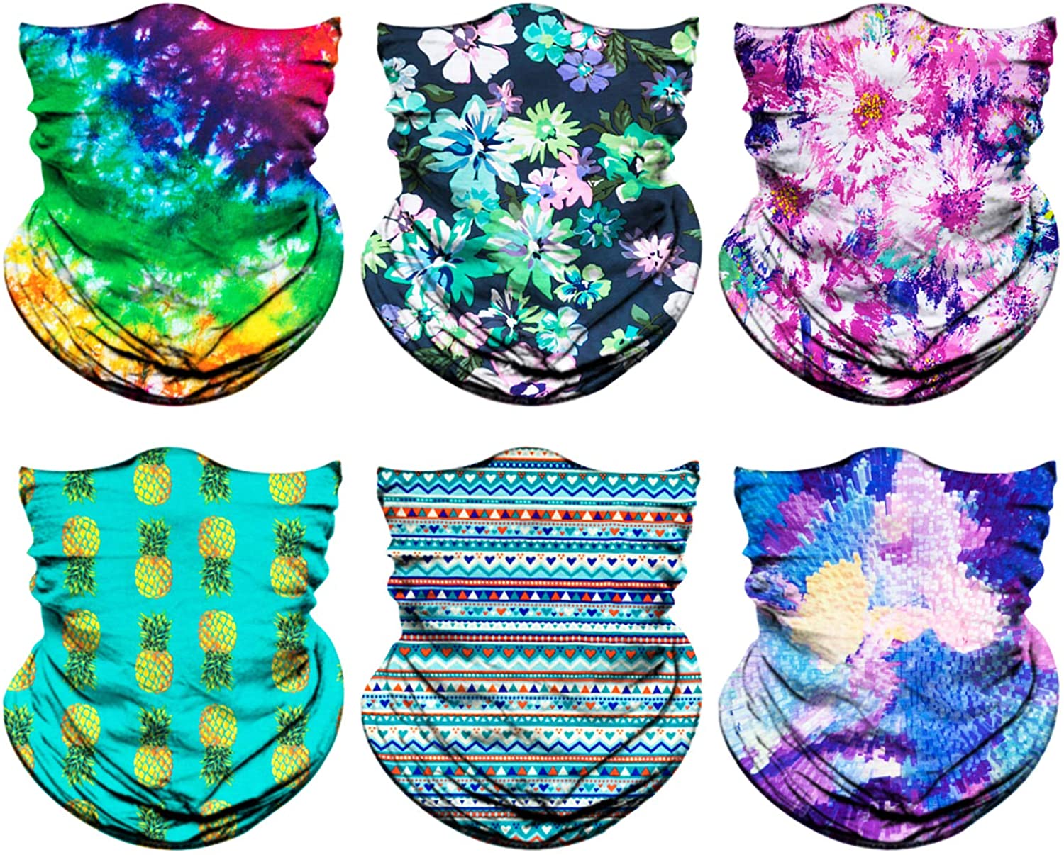 Neck Gaiter, Magic Headband Sport Headwear Elastic Face Mask Bandana Scarf UV Resistence Balaclava,
