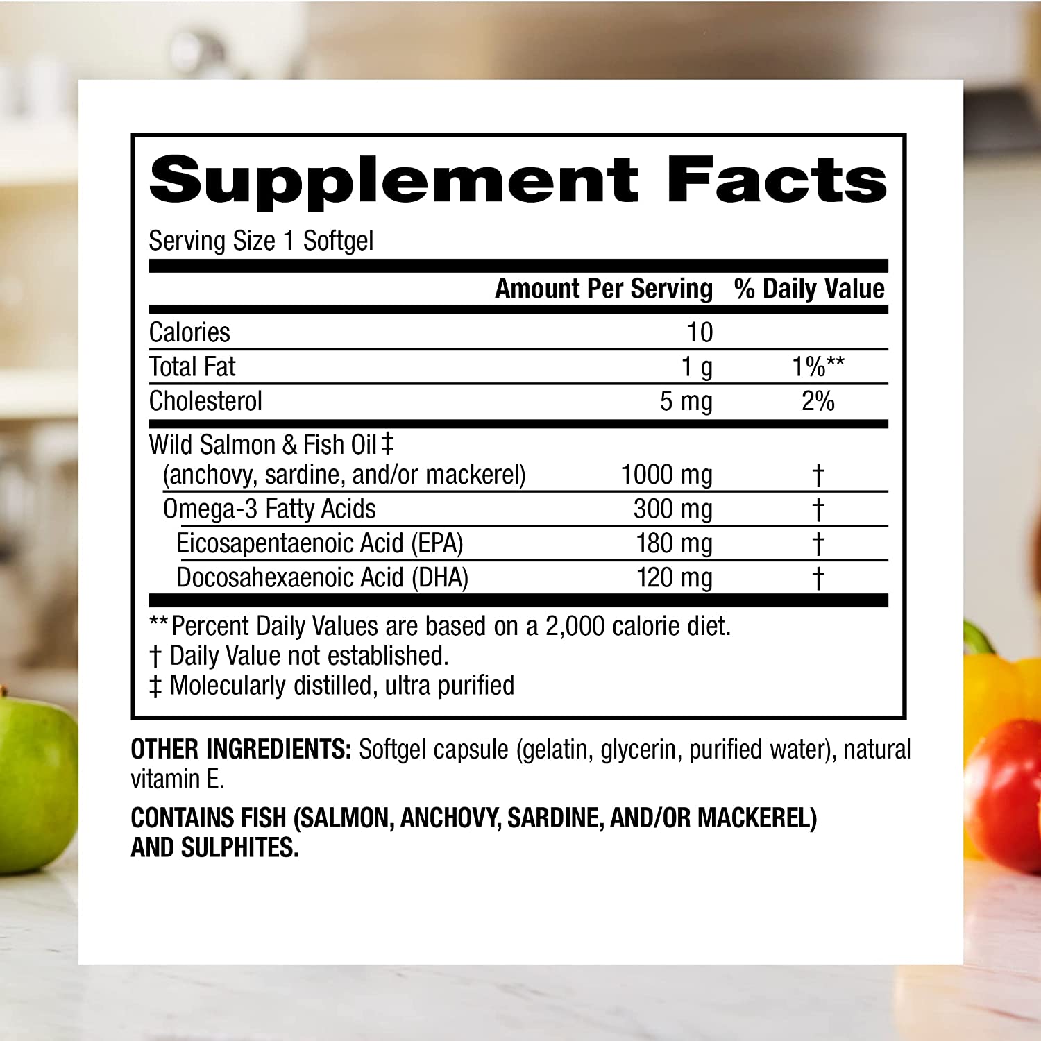 Webber Naturals Fish Oil 1,000 mg with 300 mg of Omega-3 Per Pill, 210 Softgels, for Heart, Brain an