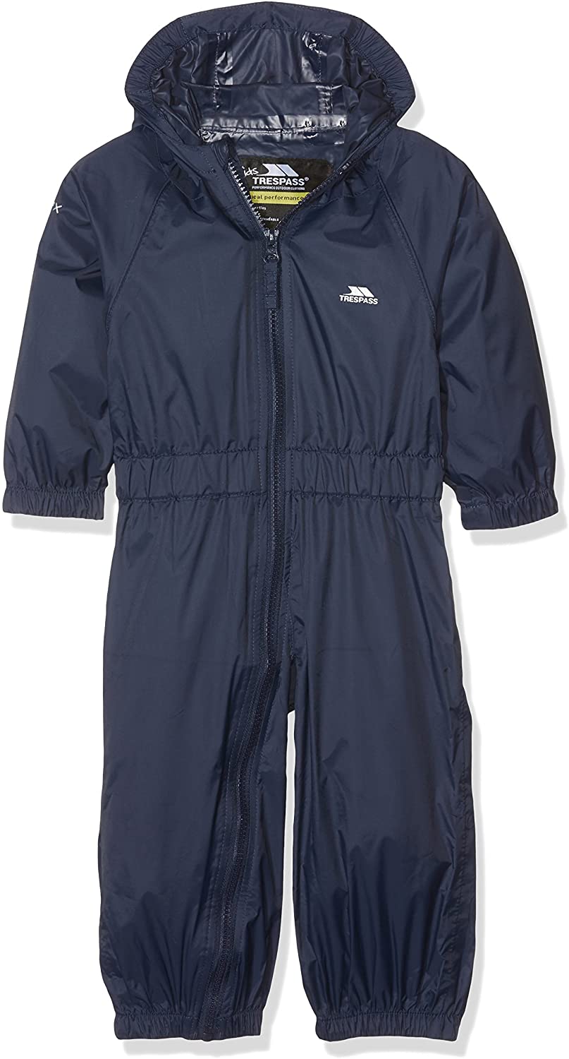 Button Babies Waterproof Breathable Rainsuit with Hood for Girls Boys