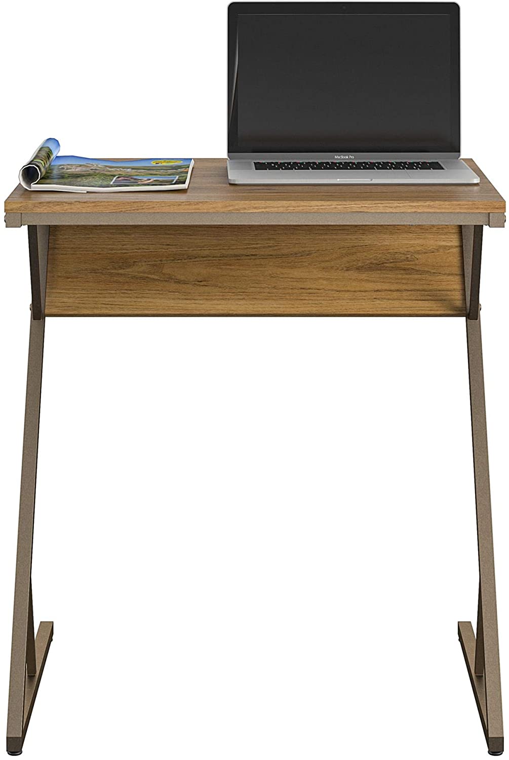 Novogratz Regal Laptop Desk, Walnut Accent Table