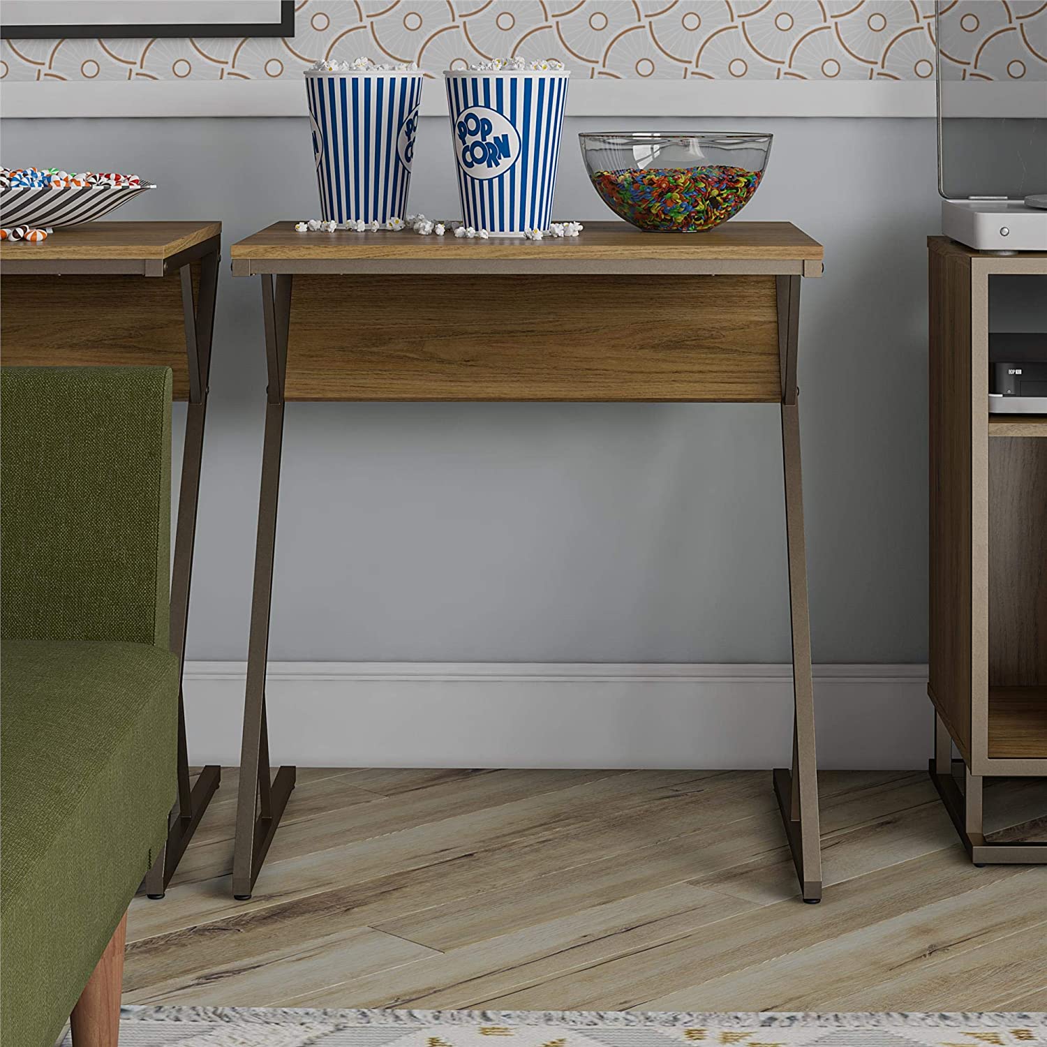 Novogratz Regal Laptop Desk, Walnut Accent Table