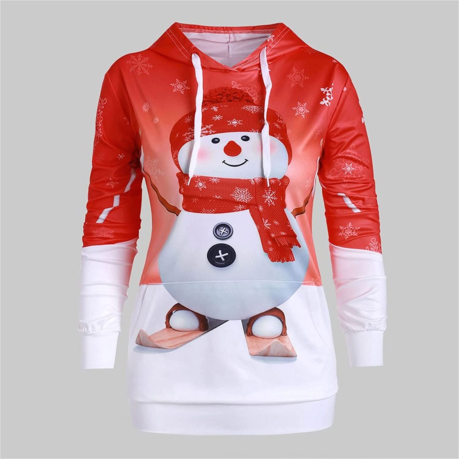 Going Out Tops for Women, Christmas Long Sleeve Hoodies 3D Graphic Print Sweatshirt Fall Clothes Cas
