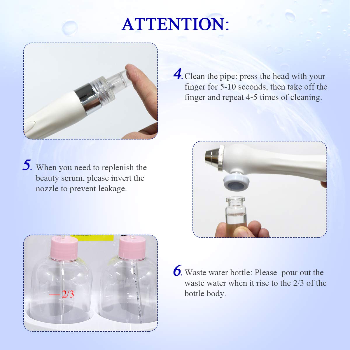 Mini Hydrogen Oxygen Facial Beauty Machine, FAZJEUNE 5 in 1 Face Skin Rejuvenation Massager 7 Color 