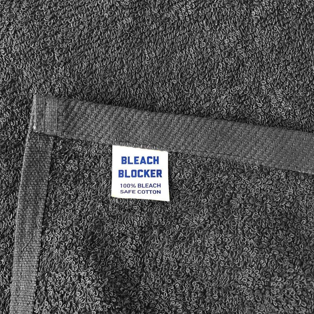 Arkwright LLC Bleach Safe Salon Towels Pack of 12 (16x28 inch, Charcoal) - 100% Cotton Bleach Proof,