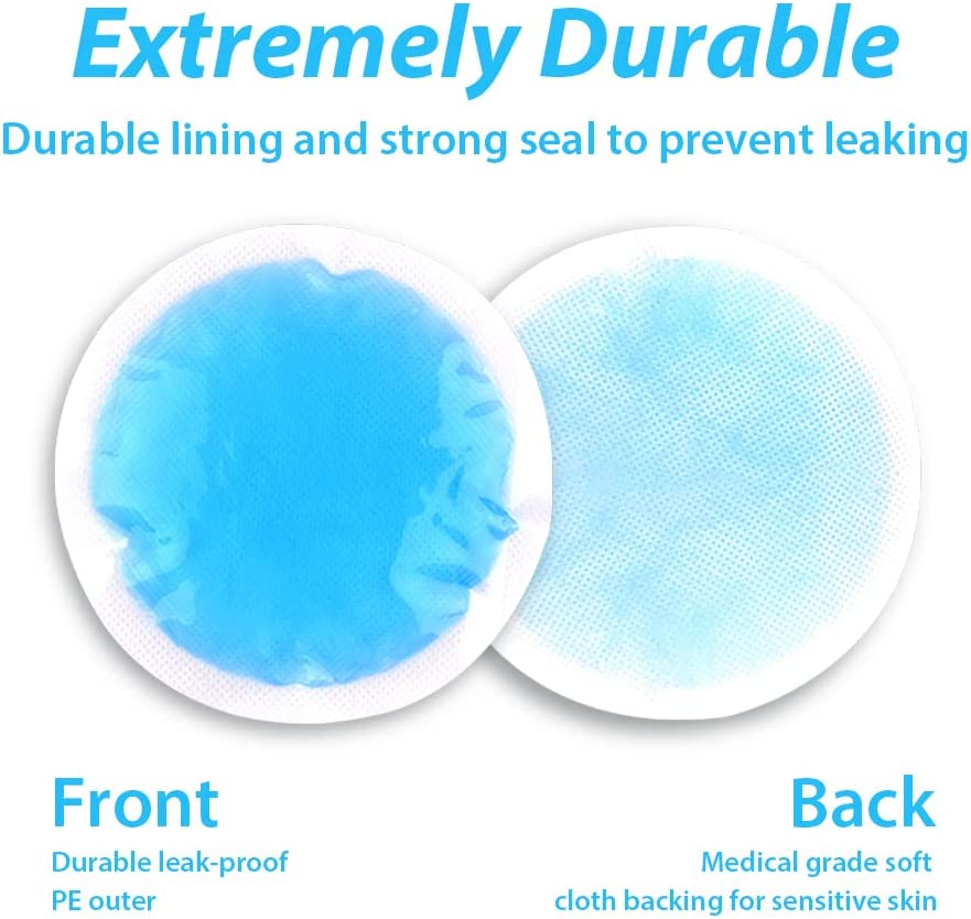 NEWGO Small Ice Packs for Injuries Reusable 6 Pack Ice Heat Gel Cold Pack with Cloth Backing & Sleev