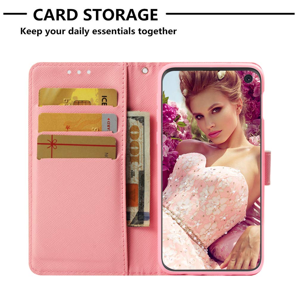 Amocase Wallet Leather Case with 2 in 1 Stylus for Samsung Galaxy S10E,Premium 3D Printed Magnetic P