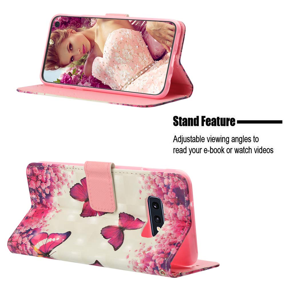 Amocase Wallet Leather Case with 2 in 1 Stylus for Samsung Galaxy S10E,Premium 3D Printed Magnetic P