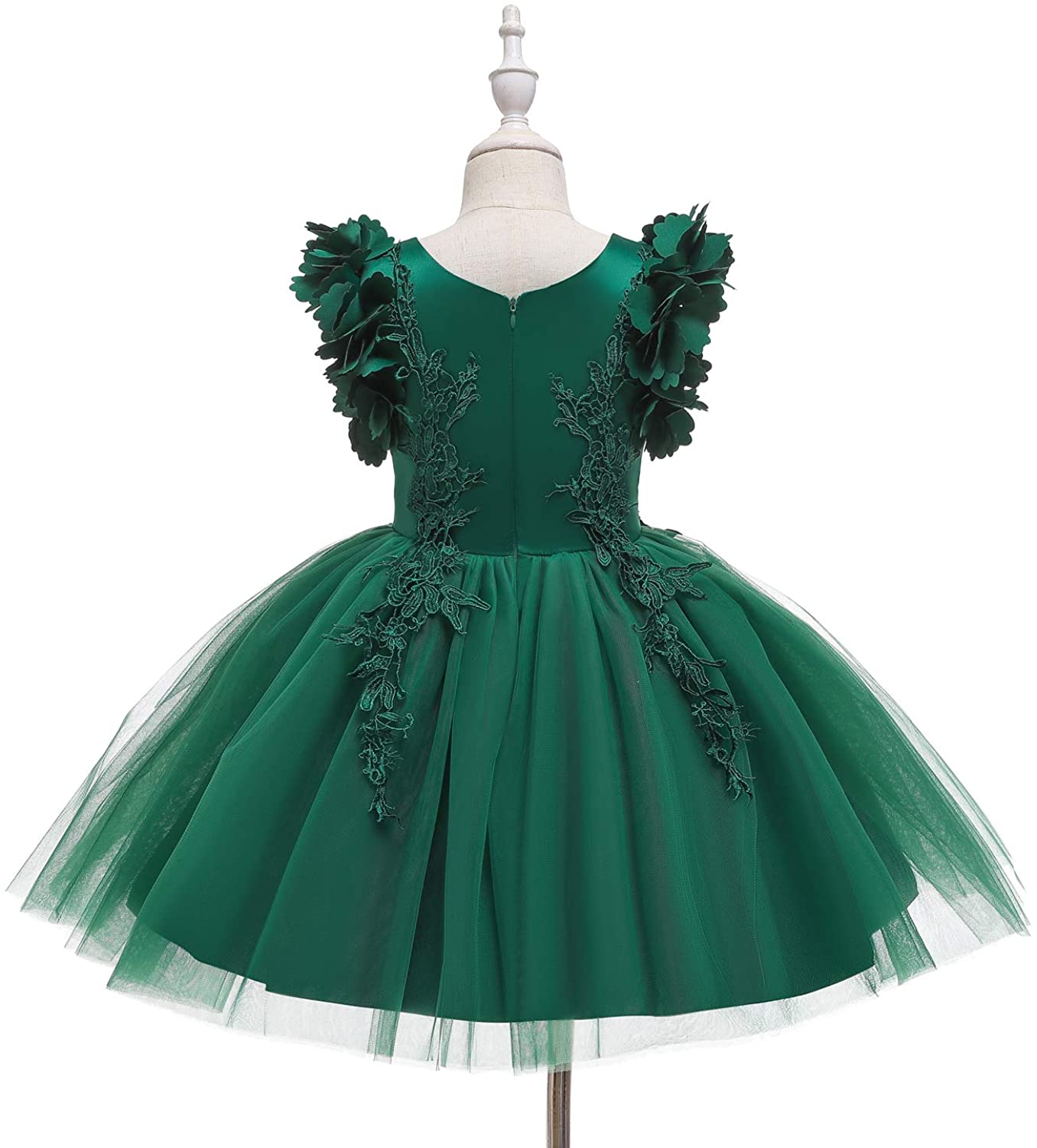 Weileenice Flower Girl Lace Dress Pageant Kids Wedding Christmas Holiday Party Dresses