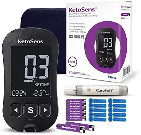 KetoSens Blood Ketone Monitoring Starter Kit: Ideal for Keto Diet with App. Includes 1 Meter, 10 Ket