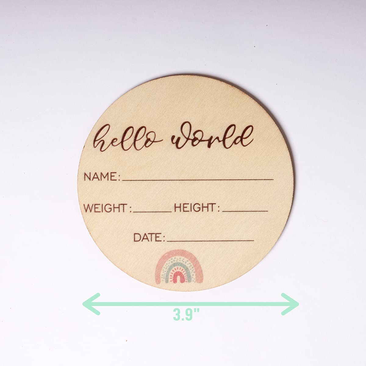 Baby Announcement Sign - Hello World Newborn Sign - Celebrate The Arrival of Your Baby with This Bir