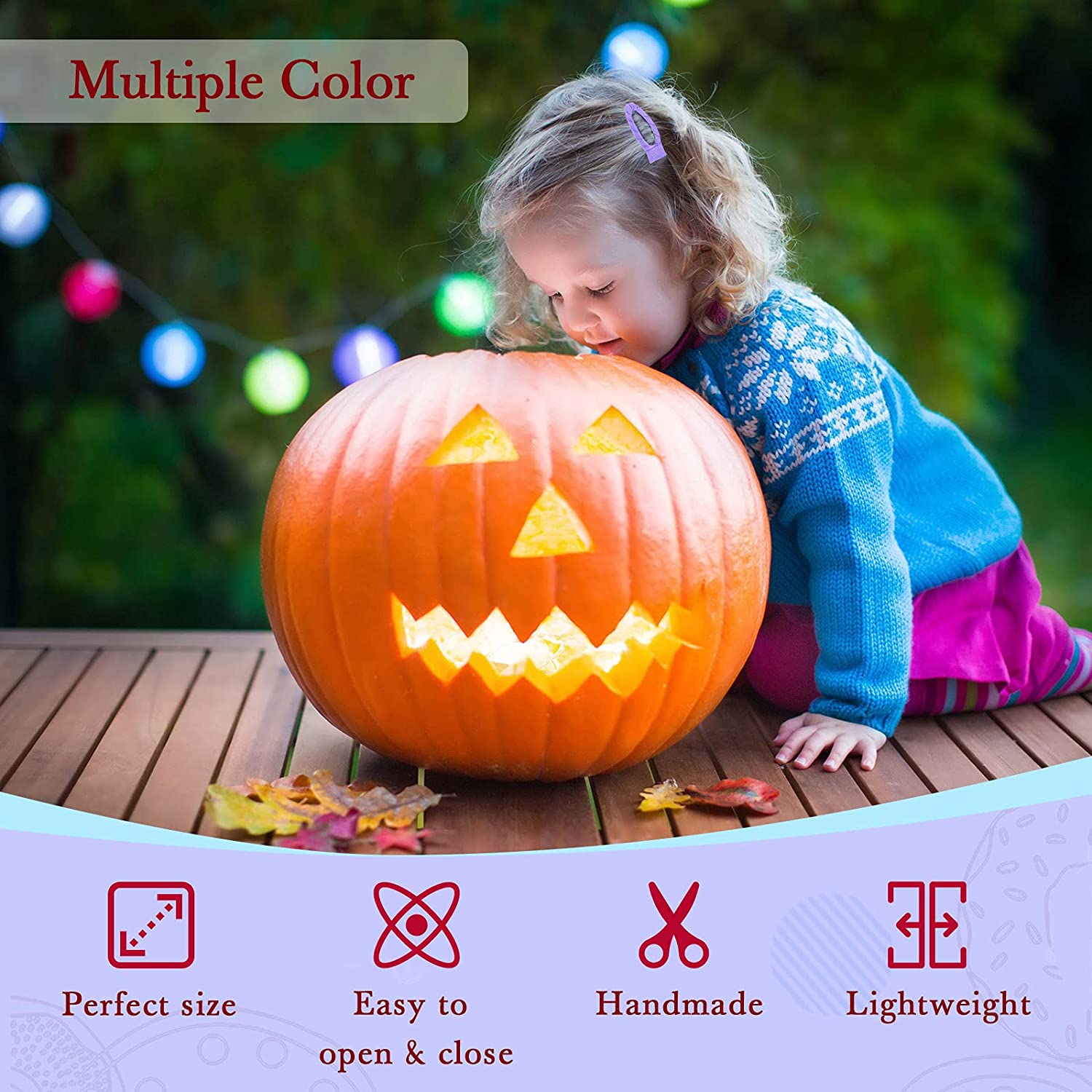 40 Pieces 2 Inch Fabric Hair Clips Neon Snap Hair Clips Girls Hair Clips No Slip Wrapped Hair Barret