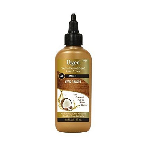 Bigen Semi Permanent Hair Color #A4 Amber, 3 oz (Packs of 6)