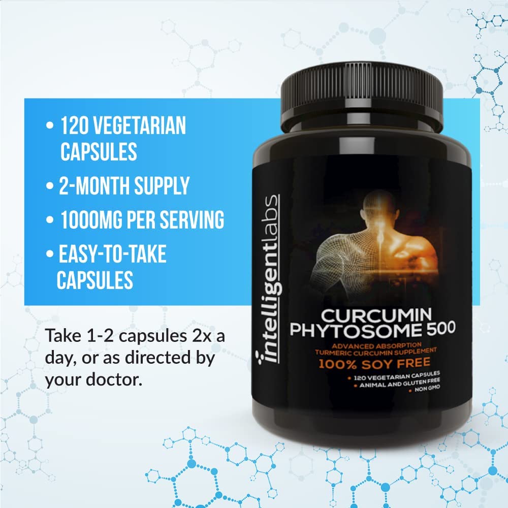 Intelligent Labs 500MG Meriva Curcumin Phytosome, 2900% Better Absorbed Than Ordinary Turmeric Curcu