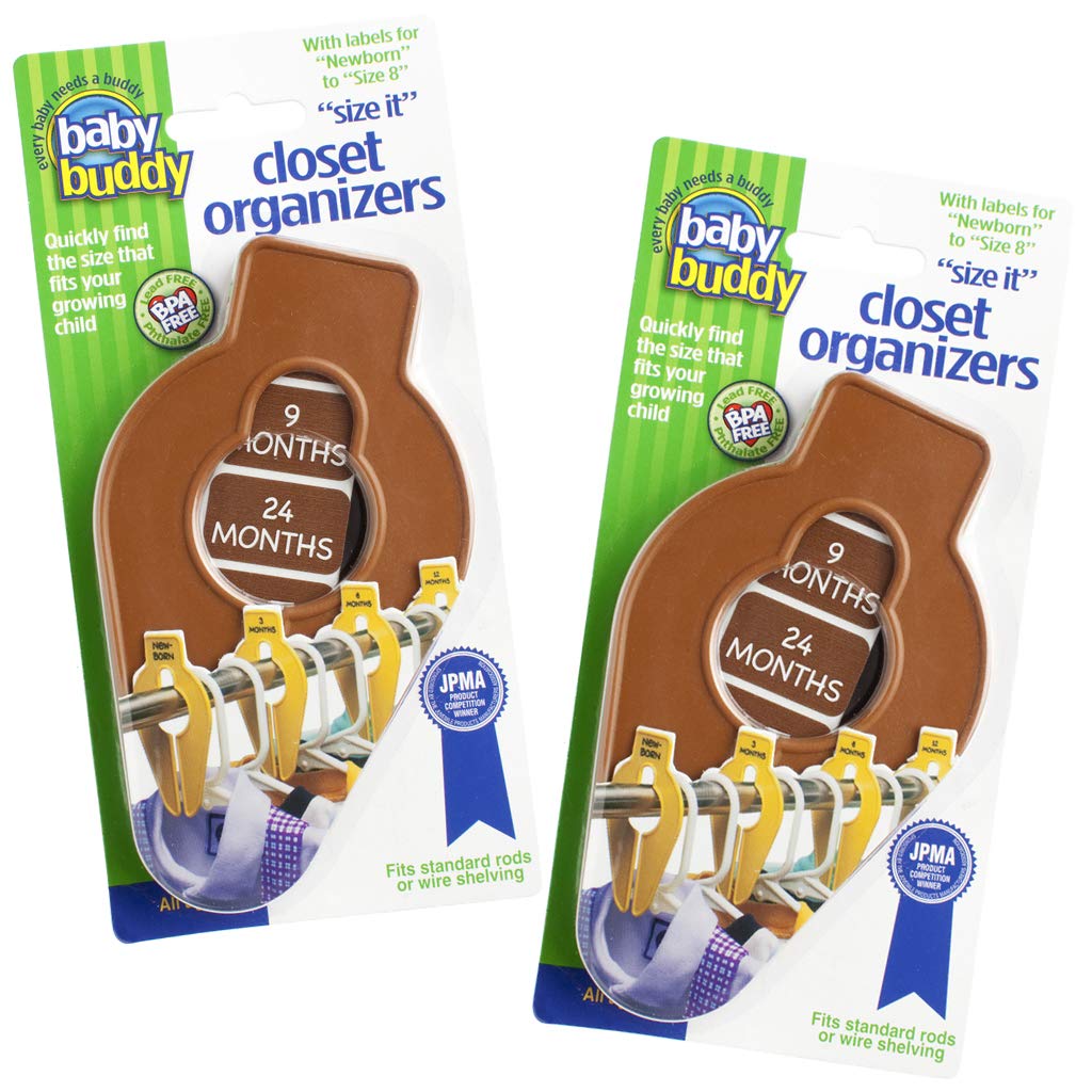 Baby Buddy Size-It Closet Organizers - Baby Clothes Closet Dividers \xe2\x80\x93 Nursery Clothing Or
