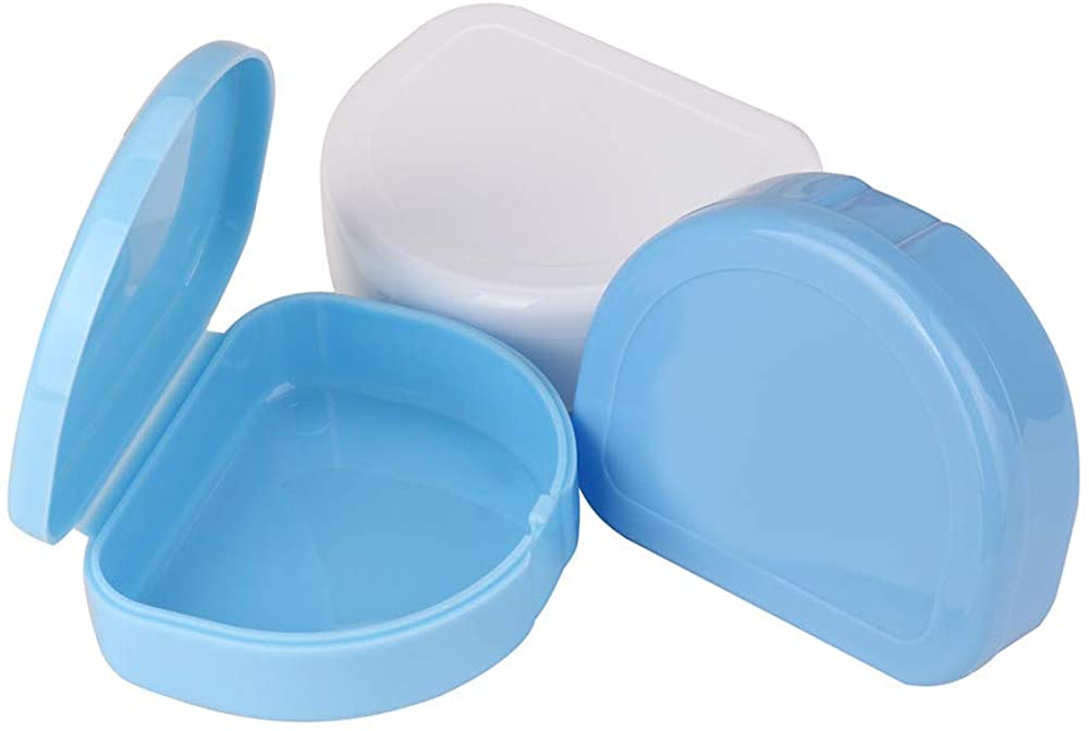 FeiFei66 Fashion Denture Bath Appliance False Teeth Box Storage Case Rinsing Basket