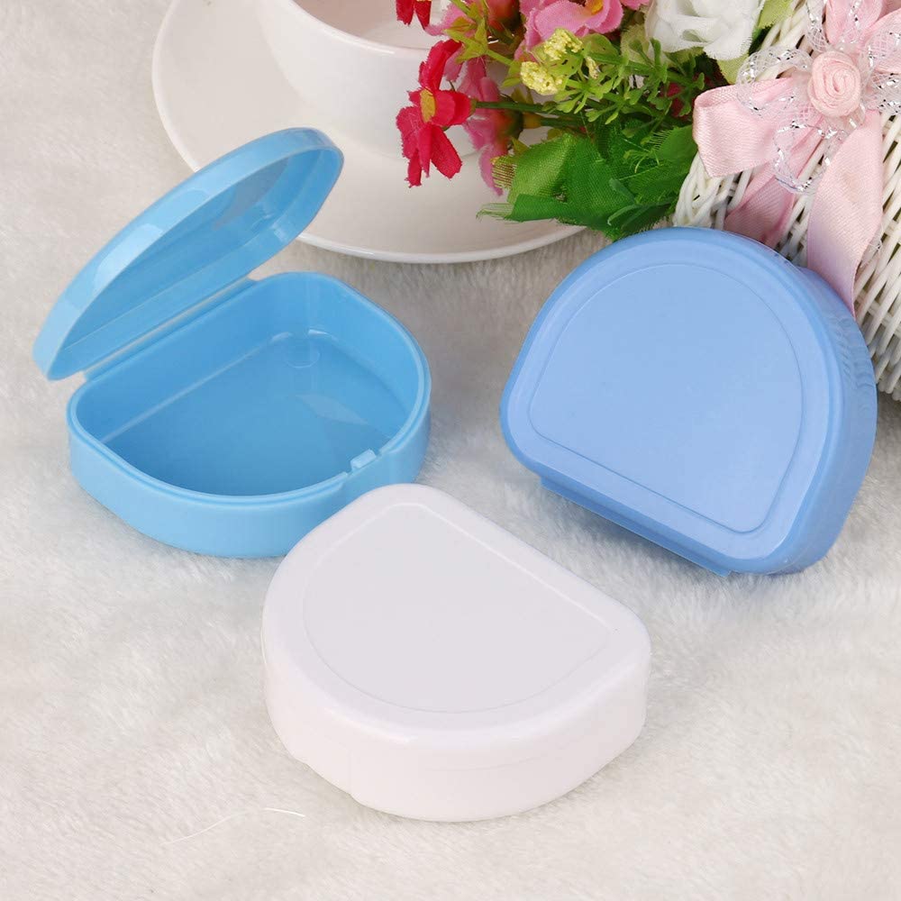 FeiFei66 Fashion Denture Bath Appliance False Teeth Box Storage Case Rinsing Basket