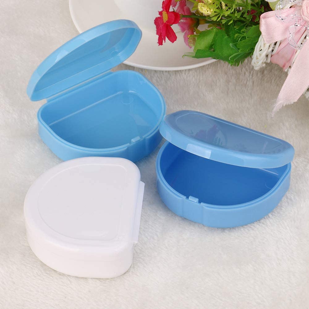 FeiFei66 Fashion Denture Bath Appliance False Teeth Box Storage Case Rinsing Basket