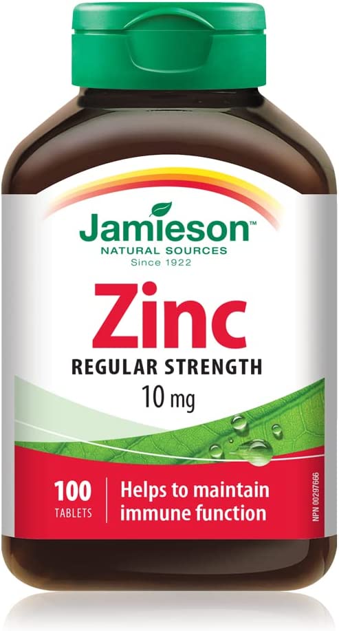 Roll over image to zoom in Jamieson Zinc 10 mg, 100 Tablets