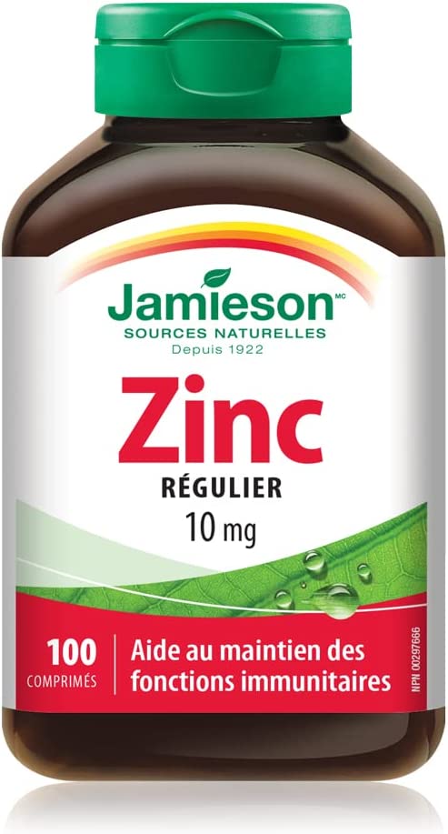 Roll over image to zoom in Jamieson Zinc 10 mg, 100 Tablets